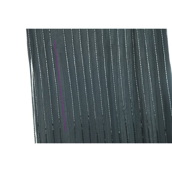 Beaded Silk Scarf 70" x 20" Sheer Whimsigoth 90s Witchy Y2K Rectangle Shawl - Picture 12 of 14